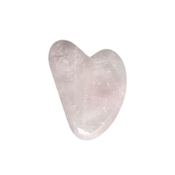 Rose Quartz Gua Sha Facial Massage Tool, 8x5cm