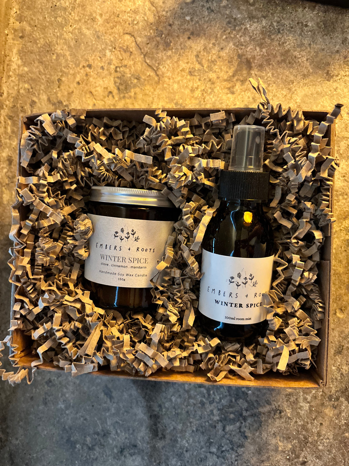 Christmas Candle & Room Mist Gift Set - Winter Spice